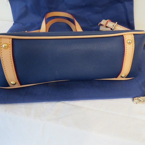 NEW BLUE Dooney & Bourke Small Daniela Pebble Leather Satchel with dust cover - Picture 4 of 7